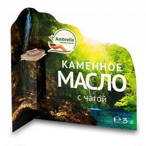 Каменное масло с чагой БЫСТРОЕ ВОССТАНОВЛЕНИЕ «Амбрелла», 3 гр