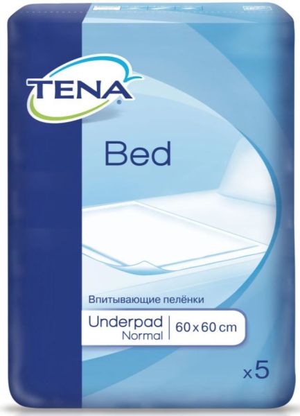 Пеленки Tena впитывающие Bed Underpad Normal 60*60 5шт фотография
