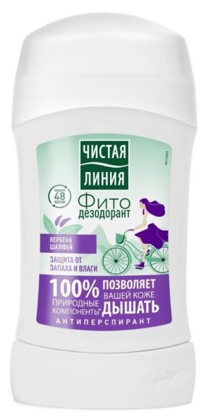 Изображение товара Чистая линия фитодезодорант-карандаш защита от запаха и влаги 40мл. Чистая линия фитодезодорант-карандаш защита от запаха и влаги 40мл. фотография