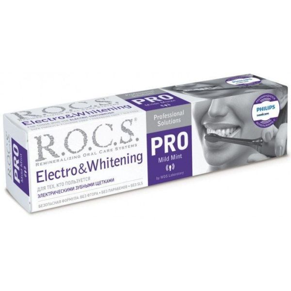 R.O.C.S. Зубная паста «PRO Electro & Whitening Mild Mint» фотография