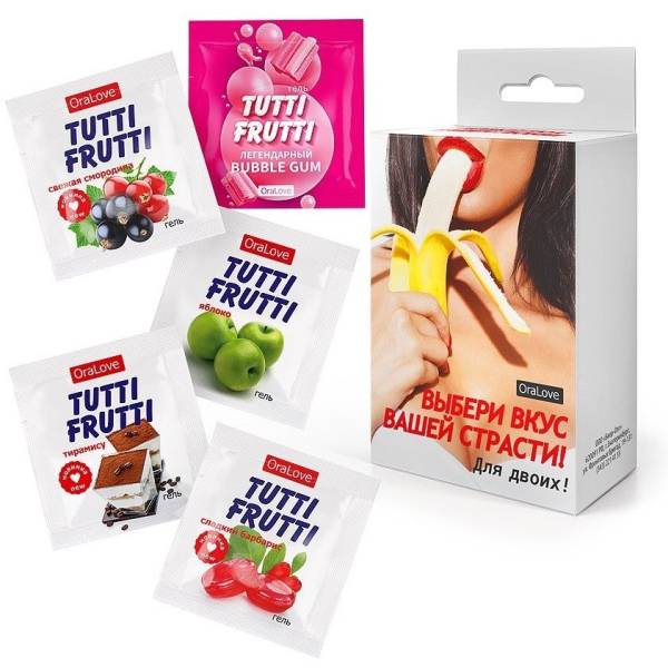 Набор гель-смазки Tutti-Frutti ассорти №1 фотография