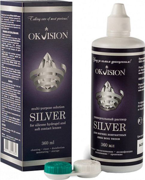 Раствор Okvision Silver для линз универсальный 360мл фотография