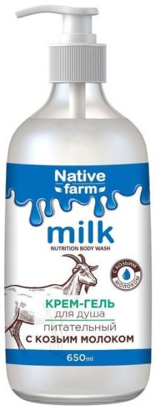Вилсен Milk Native Farm крем-гель для душа питательный 650мл фотография