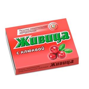 Смолка жевательная живица с клюквой 5шт, Алтайский нектар