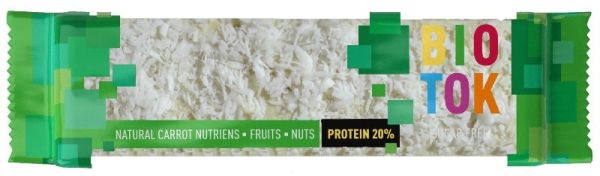 Батончик протеиновый Biotok 20% орехово-овощной с протеином 40г фотография
