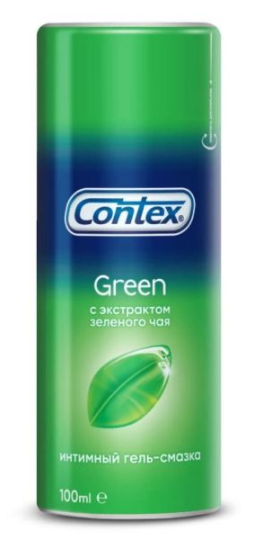 Интимный гель-смазка Contex Green с антибактериальным эффектом, 100 мл фотография